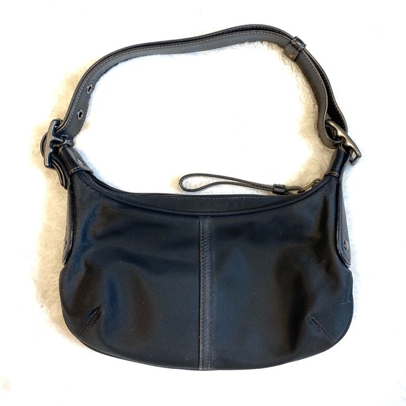 Coach Handbags - Coach Soho Leather Trim Black Nylon Shoulder Bag